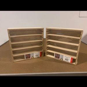 Target shelving natural wood x 2